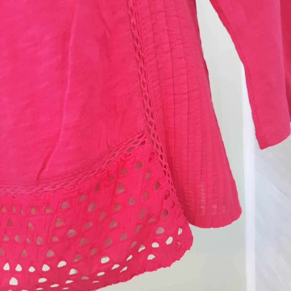 Lucky brand embroidery lace top blouse sz small *M6 - Picture 4 of 8